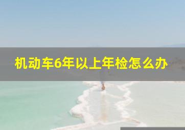 机动车6年以上年检怎么办