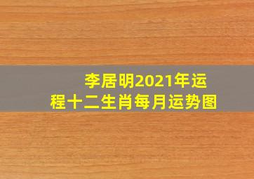 李居明2021年运程十二生肖每月运势图