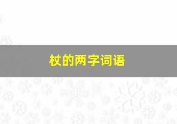 杖的两字词语