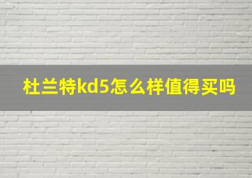 杜兰特kd5怎么样值得买吗