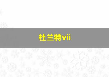 杜兰特vii