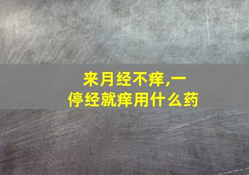 来月经不痒,一停经就痒用什么药