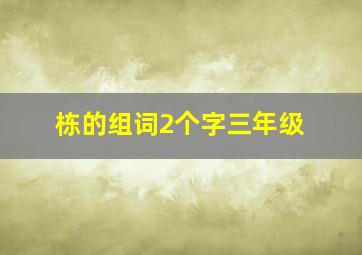 栋的组词2个字三年级