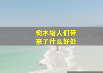 树木给人们带来了什么好处