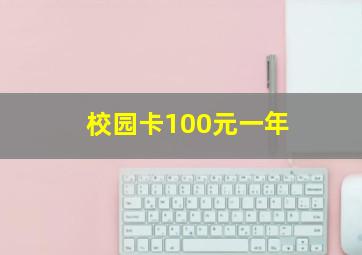 校园卡100元一年