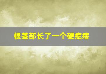 根茎部长了一个硬疙瘩