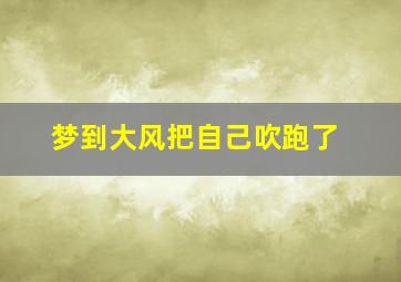 梦到大风把自己吹跑了