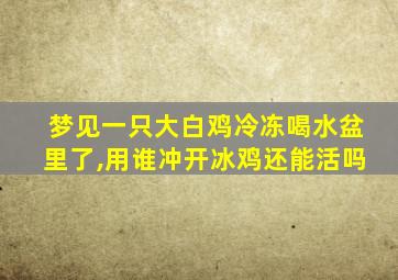 梦见一只大白鸡冷冻喝水盆里了,用谁冲开冰鸡还能活吗