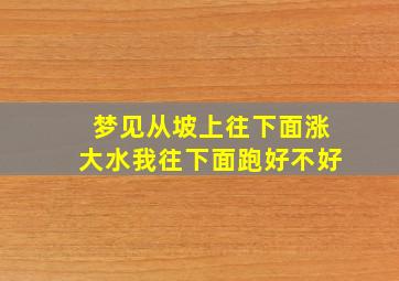 梦见从坡上往下面涨大水我往下面跑好不好