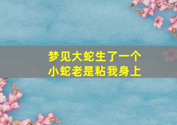 梦见大蛇生了一个小蛇老是粘我身上