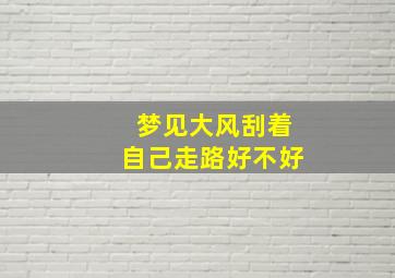 梦见大风刮着自己走路好不好