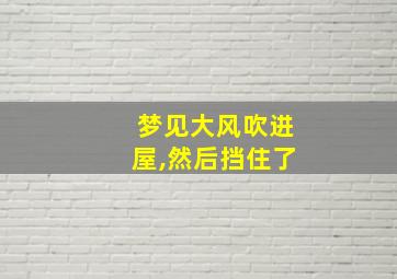 梦见大风吹进屋,然后挡住了