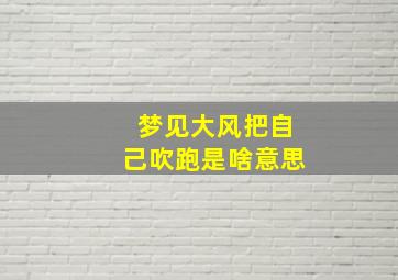 梦见大风把自己吹跑是啥意思