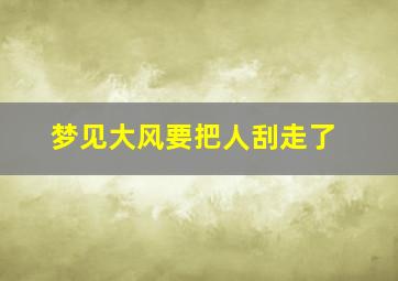 梦见大风要把人刮走了