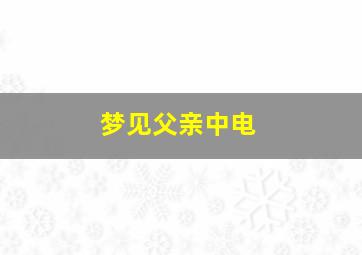 梦见父亲中电