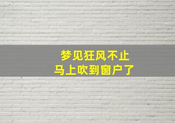 梦见狂风不止马上吹到窗户了