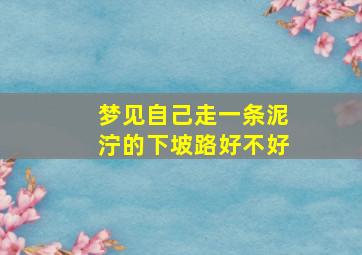 梦见自己走一条泥泞的下坡路好不好