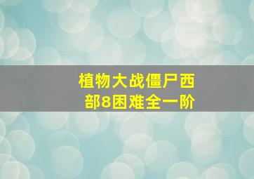 植物大战僵尸西部8困难全一阶