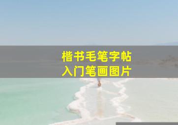 楷书毛笔字帖入门笔画图片