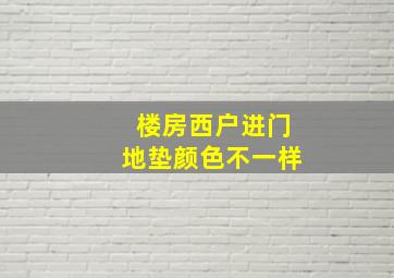 楼房西户进门地垫颜色不一样