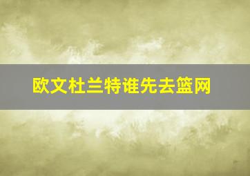 欧文杜兰特谁先去篮网