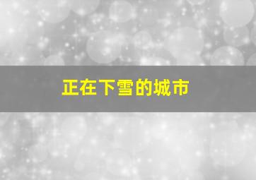 正在下雪的城市