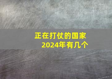 正在打仗的国家2024年有几个