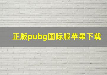 正版pubg国际服苹果下载