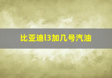 比亚迪l3加几号汽油