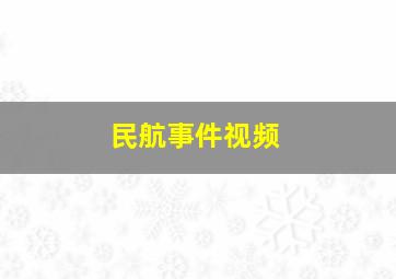 民航事件视频