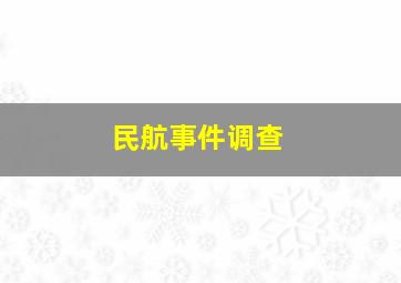 民航事件调查