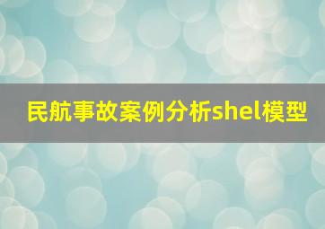 民航事故案例分析shel模型