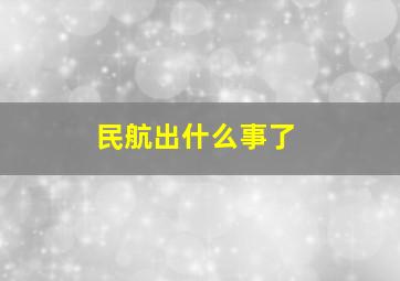 民航出什么事了