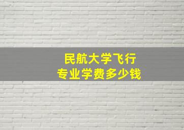 民航大学飞行专业学费多少钱