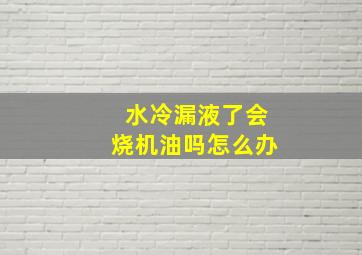 水冷漏液了会烧机油吗怎么办