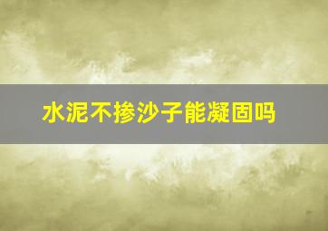 水泥不掺沙子能凝固吗