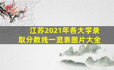 江苏2021年各大学录取分数线一览表图片大全