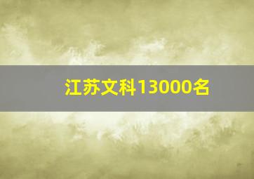 江苏文科13000名