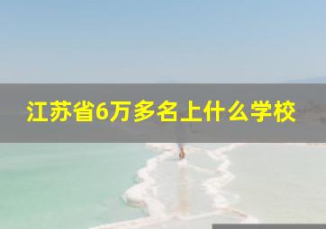 江苏省6万多名上什么学校