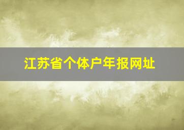 江苏省个体户年报网址