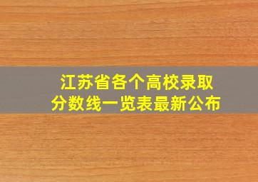 江苏省各个高校录取分数线一览表最新公布