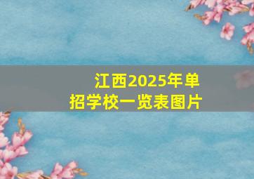 江西2025年单招学校一览表图片