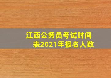 江西公务员考试时间表2021年报名人数