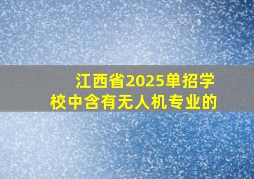 江西省2025单招学校中含有无人机专业的