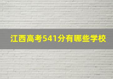 江西高考541分有哪些学校