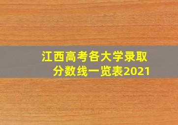 江西高考各大学录取分数线一览表2021