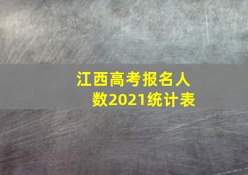 江西高考报名人数2021统计表