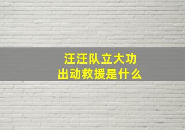 汪汪队立大功出动救援是什么