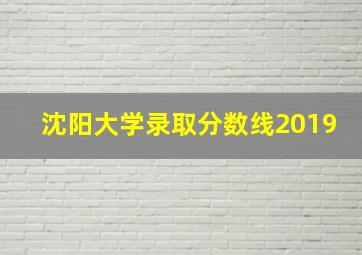 沈阳大学录取分数线2019