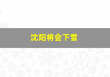 沈阳将会下雪